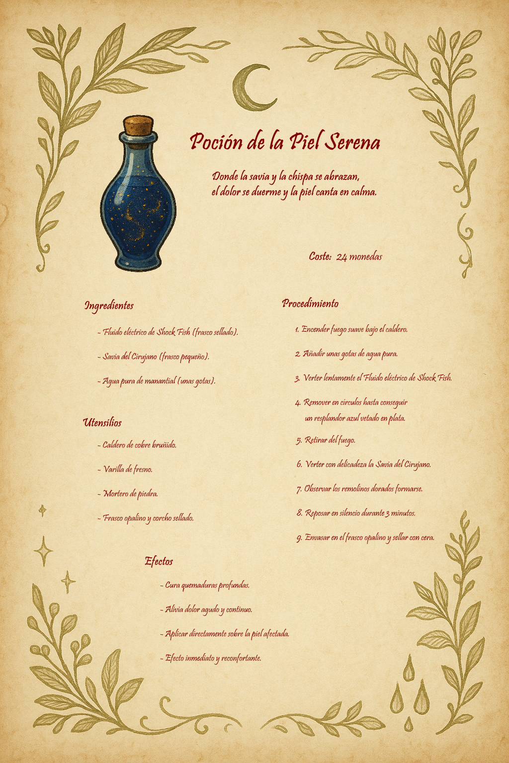 Poción de Piel Serena