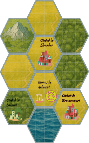 NoteQuest. Partida 1. Segunda aventura. Mapa inicial.