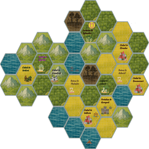 NoteQuest. Partida 1. Octava aventura. Mapa inicial.